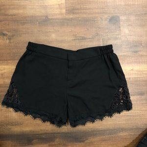 English Rose black lace shorts
